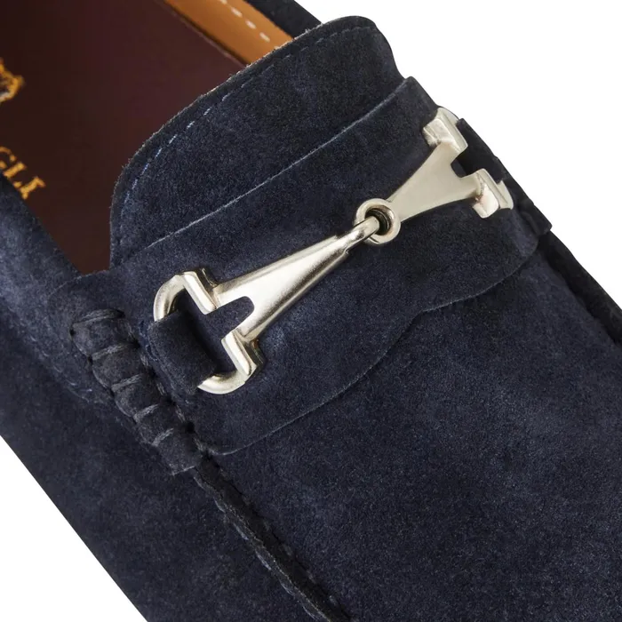 Bruno Magli Darius Driving Suede MoccasinNavy Men Loafers and Slipons