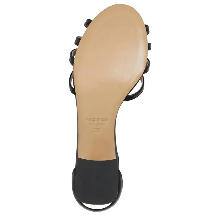 Bruno Magli FELICITY Strapped Sandal Low Heel BLACK Women Sandals and Slides