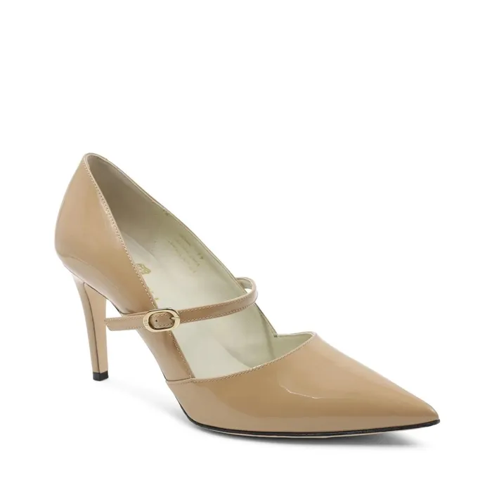 Bruno Magli Gemma MaryJane Leather Pump 8211 Honey Patent Women Pumps