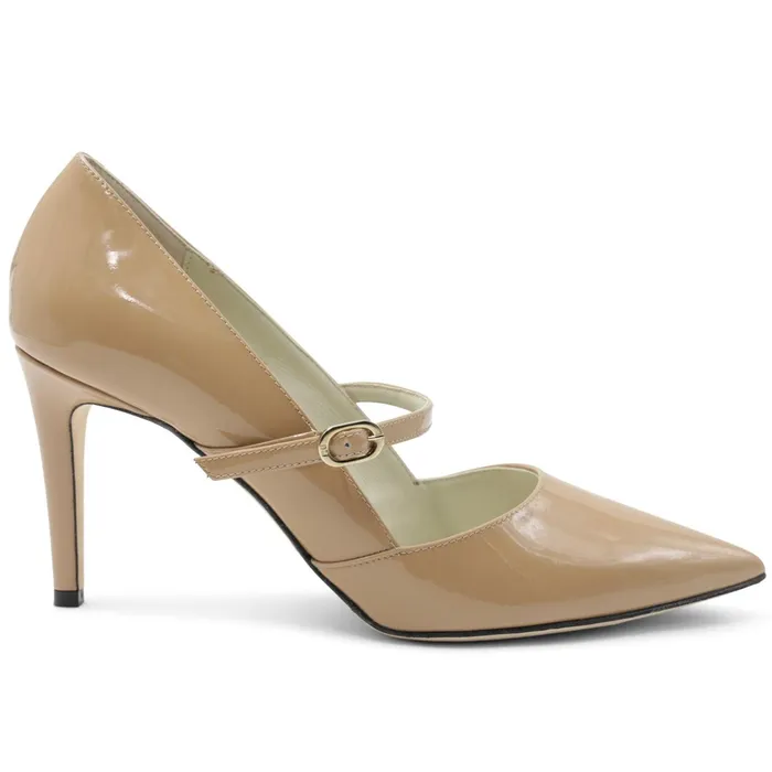 Bruno Magli Gemma MaryJane Leather Pump 8211 Honey Patent Women Pumps
