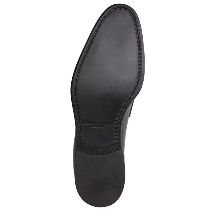 Bruno Magli Maioco Slip On Loafer Black Leather Men Loafers and Slipons