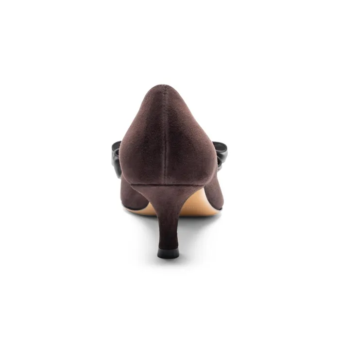 Bruno Magli Nadia Pump Brown Suede Women Pumps