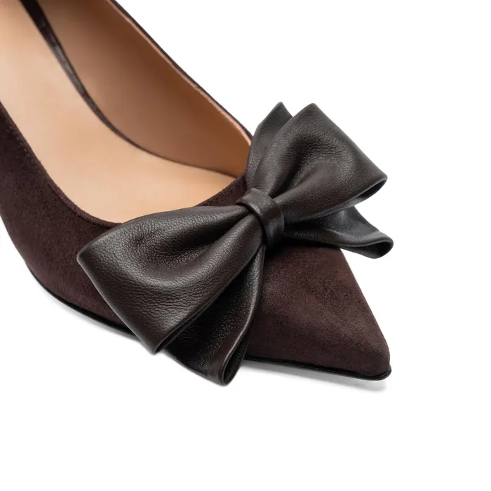 Bruno Magli Nadia Pump Brown Suede Women Pumps