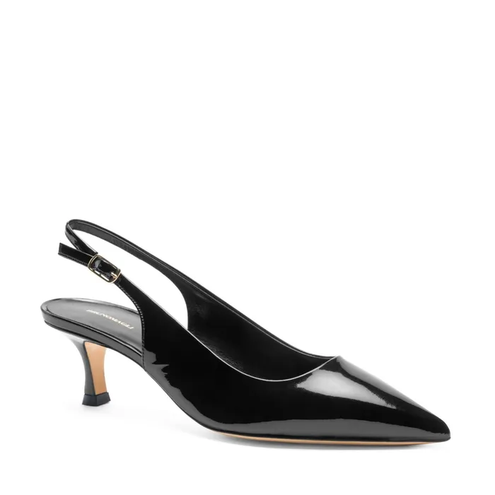 Bruno Magli Palerma Slingback Pump Black Patent Women Evening