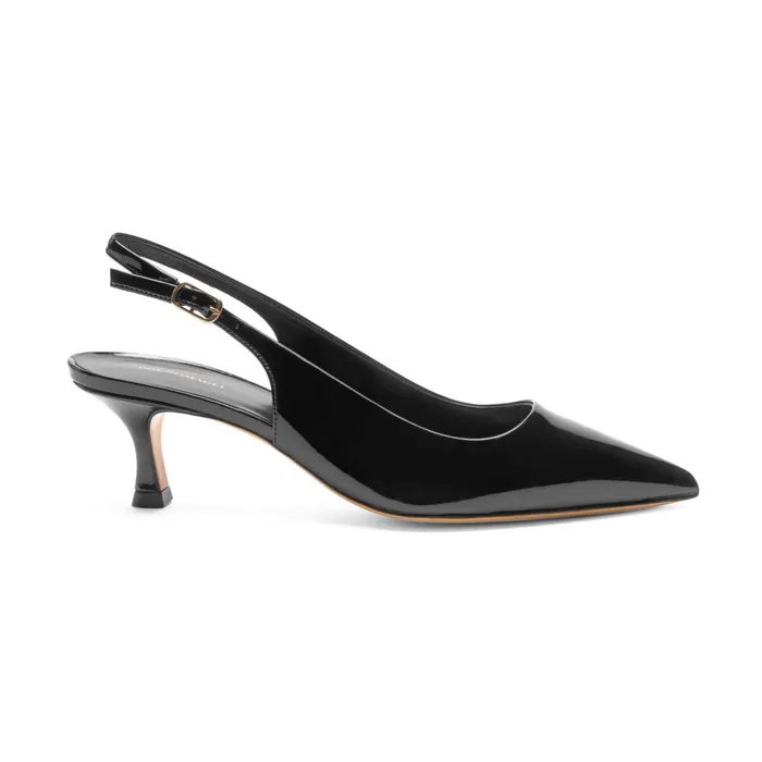 Bruno Magli Palerma Slingback Pump Black Patent Women Evening