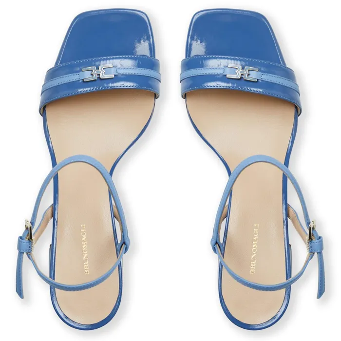 Bruno Magli PHOEBE Sandal BLUE PATENT Women Heels