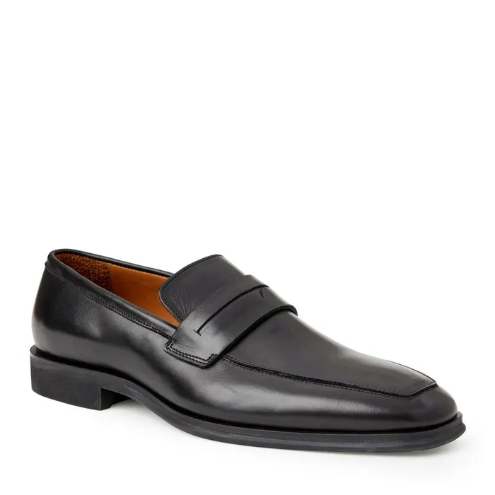 Bruno Magli Raging Leather Penny Loafer Black Men Loafers and Slipons