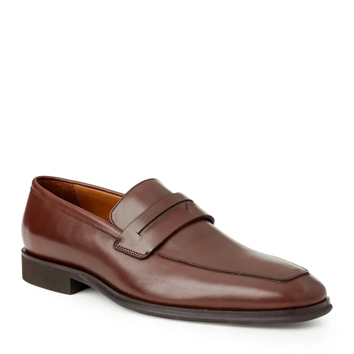 Bruno Magli Raging Leather Penny Loafer Cognac Men Dress Shoes