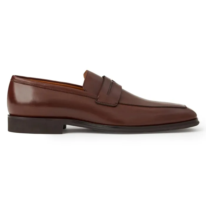 Bruno Magli Raging Leather Penny Loafer Cognac Men Dress Shoes