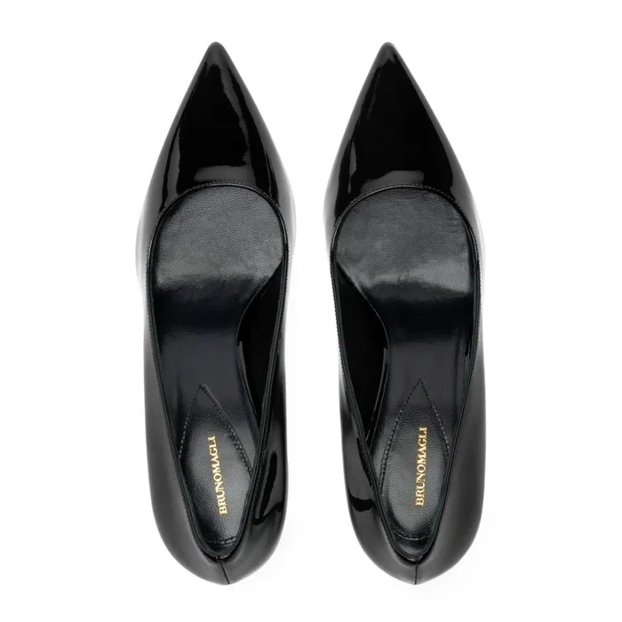 Bruno Magli Tara Black Patent Pump Women Pumps