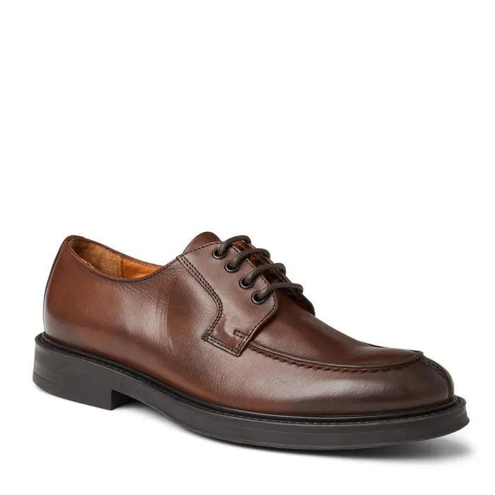 Bruno Magli Tyler Split Toe Leather DerbyCognac Men Casual Shoes