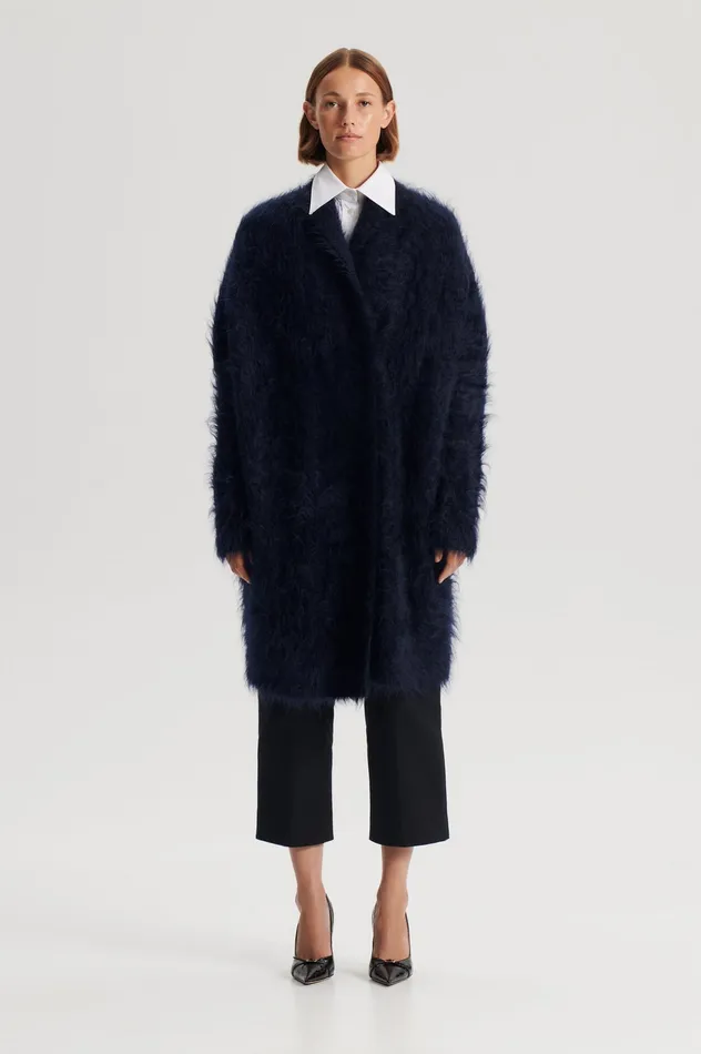 BRUSHED MOHAIR CARDIGAN 3 NAVY Women Knitwear Scanlan Theodore