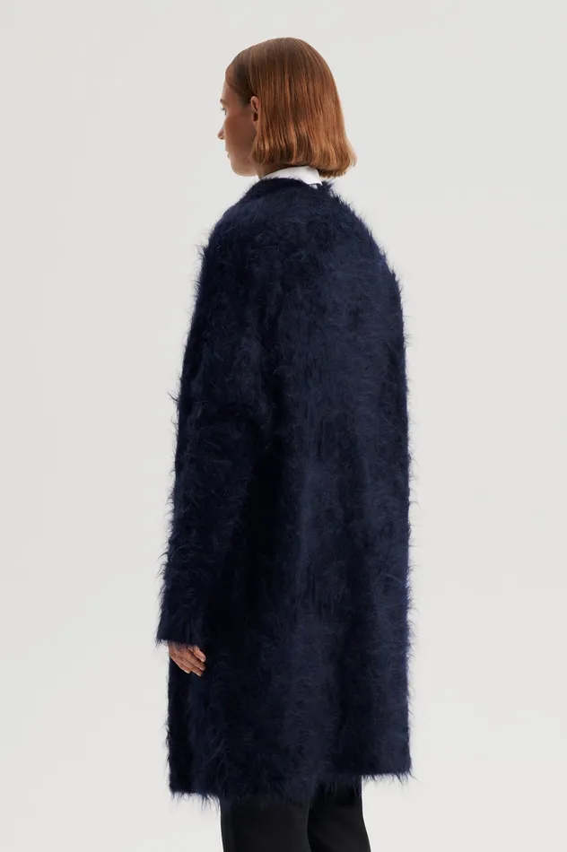 BRUSHED MOHAIR CARDIGAN 3 NAVY Women Knitwear Scanlan Theodore BRUSHED MOHAIR CARDIGAN 3 NAVY Women Knitwear Scanlan Theodore