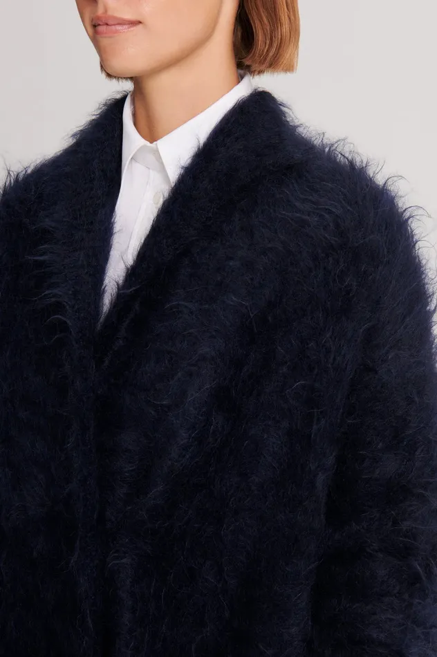 BRUSHED MOHAIR CARDIGAN 3 NAVY Women Knitwear Scanlan Theodore BRUSHED MOHAIR CARDIGAN 3 NAVY Women Knitwear Scanlan Theodore