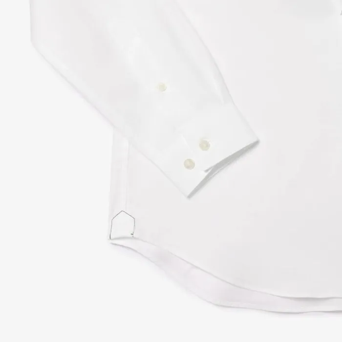Button Down Shirts Men Lacoste Men039s Regular Fit Solid Cotton Shirt White 001