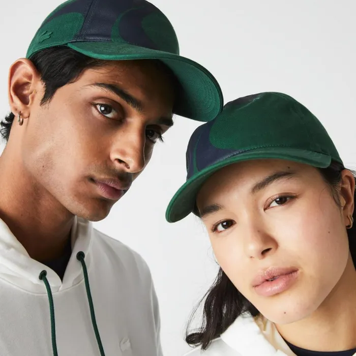 Caps and Hats MenWomen Lacoste Lacoste Sport X Tho Curin Organic Cotton Cap Green Navy Blue 381