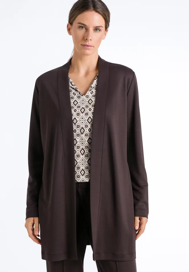 Cardigan Black Coffee Women HANRO Jackets and Cardigans