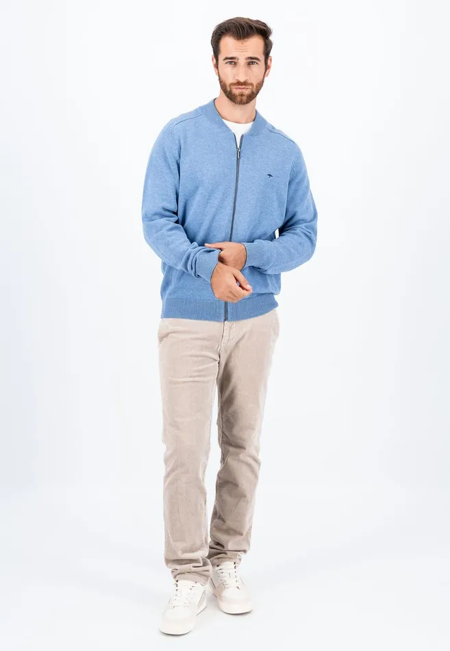 Cardigan Men FYNCHHATTON Parting Jacket Made Of 100 Cotton Navyhazelruby Reddark Emeraldcloud Blueblack