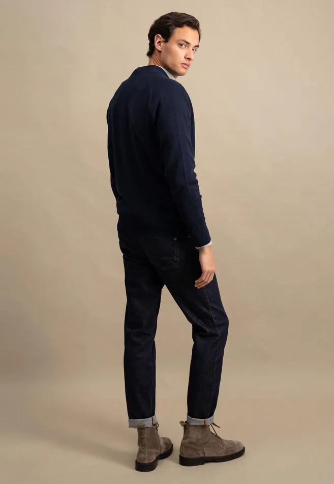 Cardigan Men FYNCHHATTON Parting Jacket Made Of 100 Cotton Navyhazelruby Reddark Emeraldcloud Blueblack