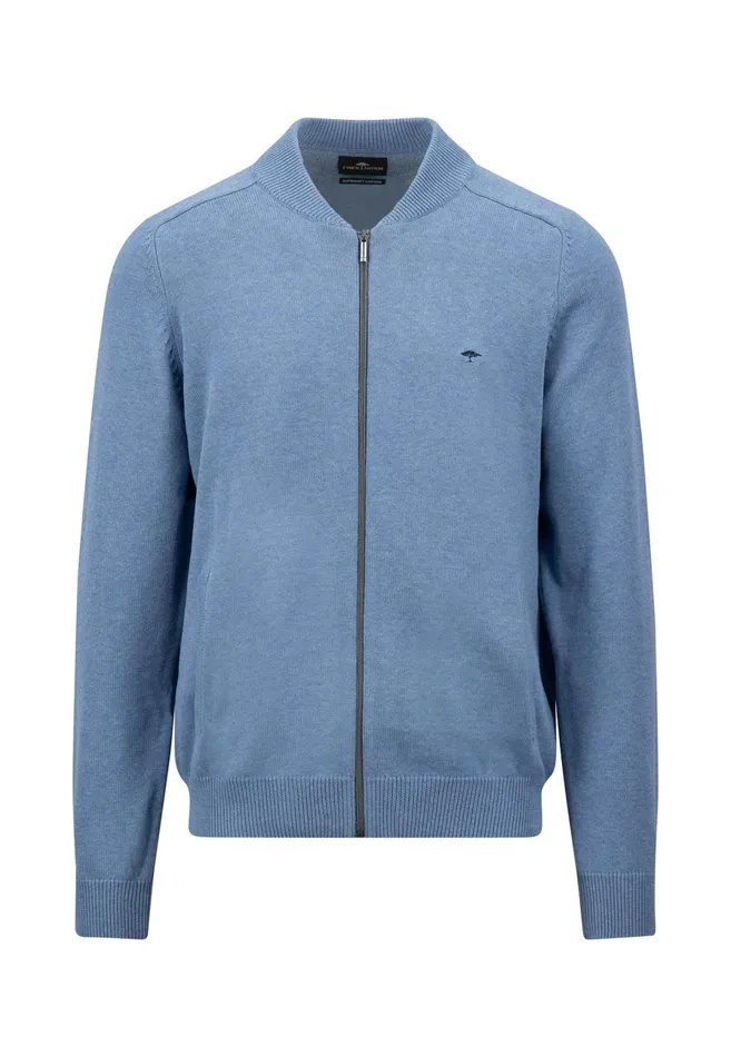 Cardigan Men FYNCHHATTON Parting Jacket Made Of 100 Cotton Navyhazelruby Reddark Emeraldcloud Blueblack