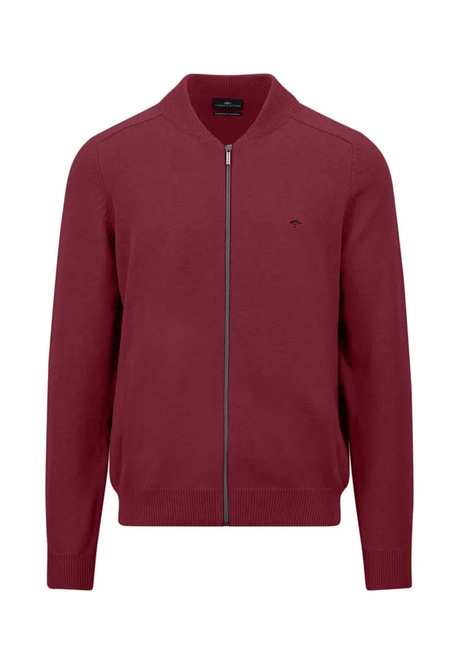 Cardigan Men FYNCHHATTON Parting Jacket Made Of 100 Cotton Navyhazelruby Reddark Emeraldcloud Blueblack