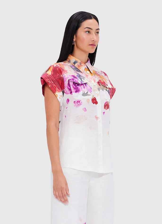 Catarina Blouse 8211 Fleur Print Tops and Shirts LEO LIN Women