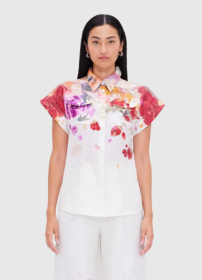 Catarina Blouse 8211 Fleur Print Tops and Shirts LEO LIN Women