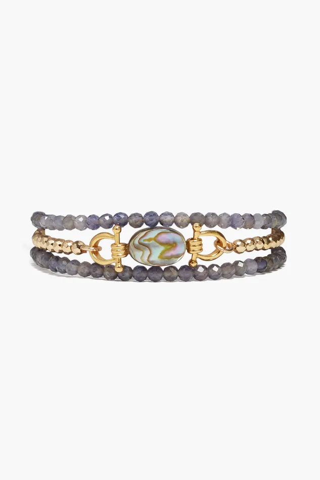 Chan Luu Bracelets Cheval Triple Naked Wrap Bracelet Iolite 8211 Women