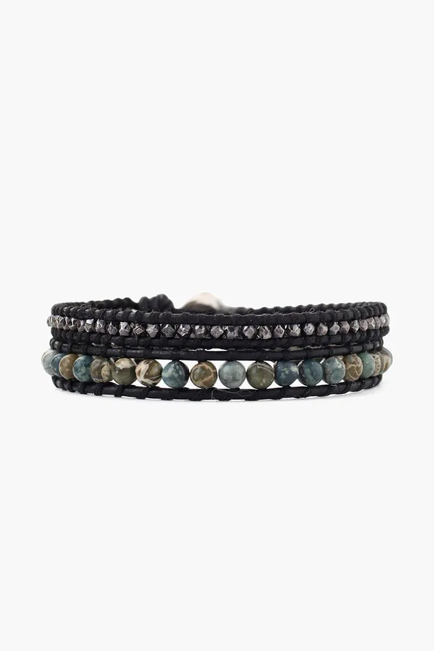 Chan Luu Bracelets Double Wrap Bracelet Green Mix 8211 Women
