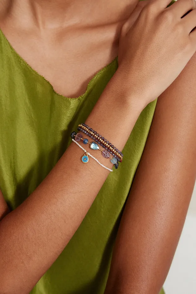 Chan Luu Bracelets Koa Cuff Wrap Bracelet Iolite 8211 Women