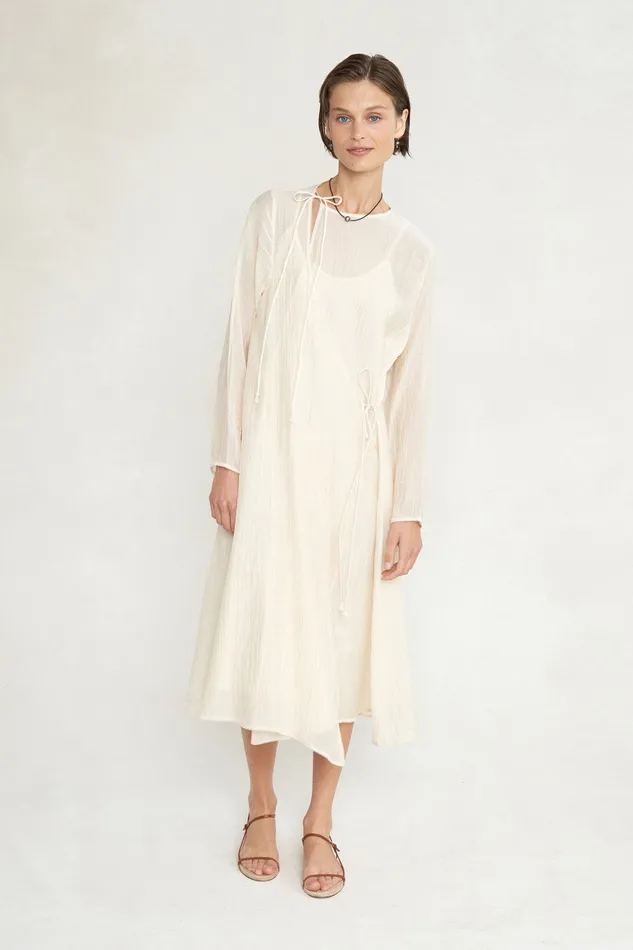 Chan Luu Dresses Heather Wrap Dress Antique White 8211 Women