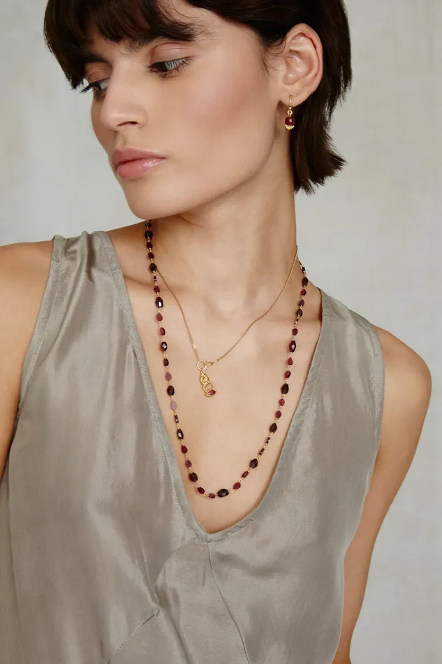 Chan Luu Earrings Anahi Drop Earrings Hessonite 8211 Women