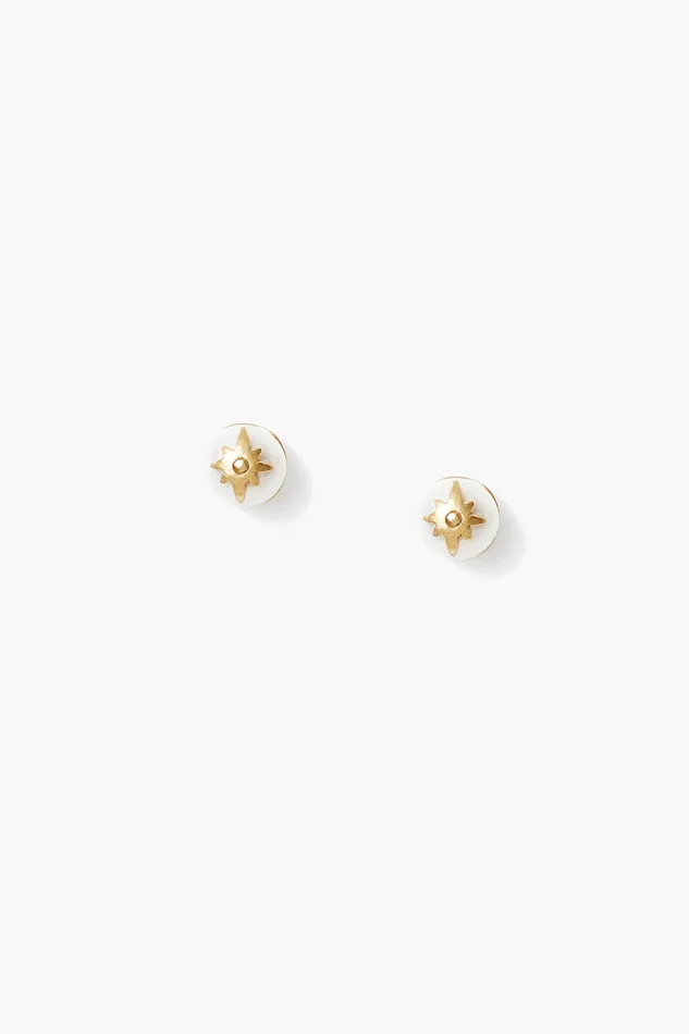 Chan Luu Earrings Cecilia Stud Earrings White Pearl 8211 Women