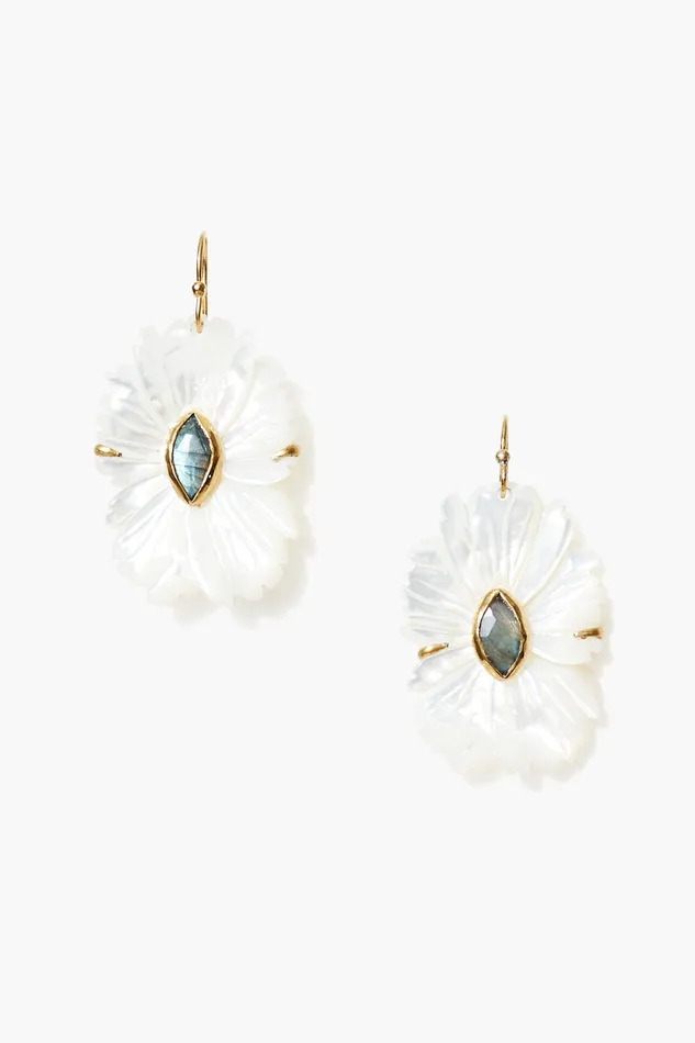 Chan Luu Earrings Magnolia Earrings White MOP Mix 8211 Women