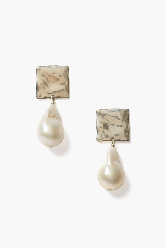 Chan Luu Earrings Minerva Earrings Silver White Pearl 8211 Women