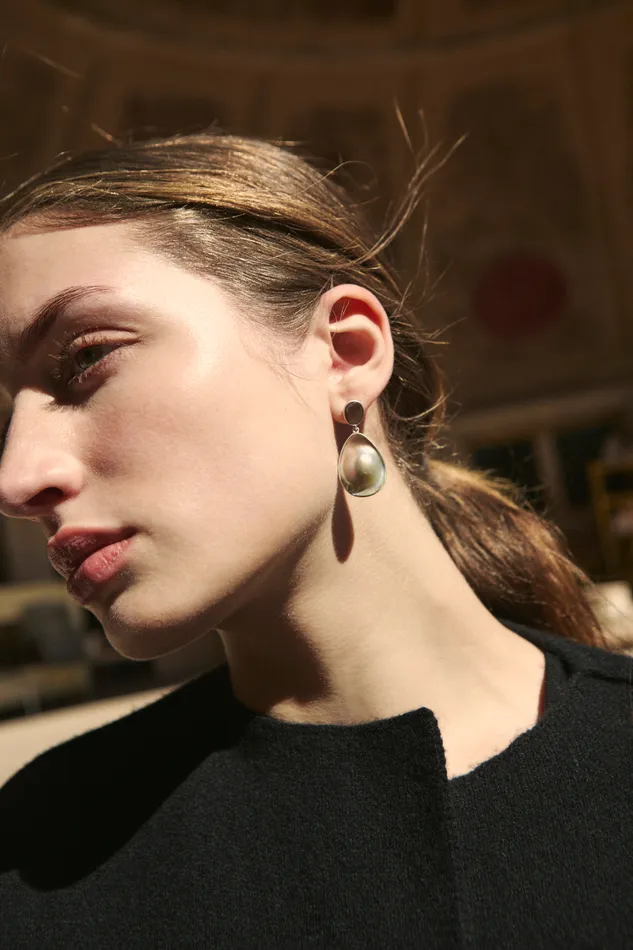 Chan Luu Earrings Virginie Drop Earrings Grey Pearl 8211 Women