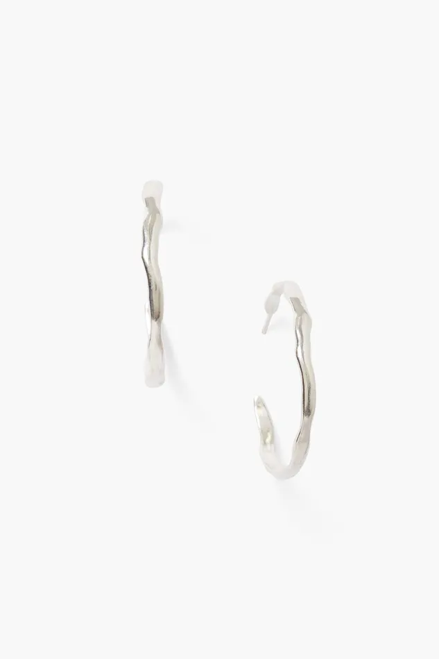 Chan Luu Earrings Wave Hoop Earrings Silver 8211 Women