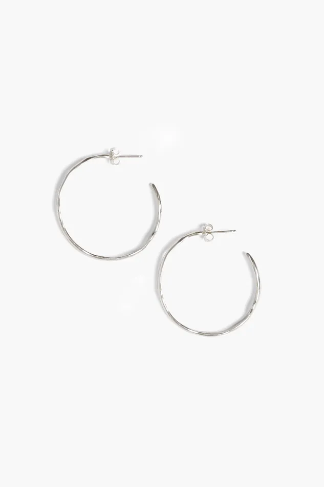 Chan Luu Earrings Wave Hoop Earrings Silver 8211 Women
