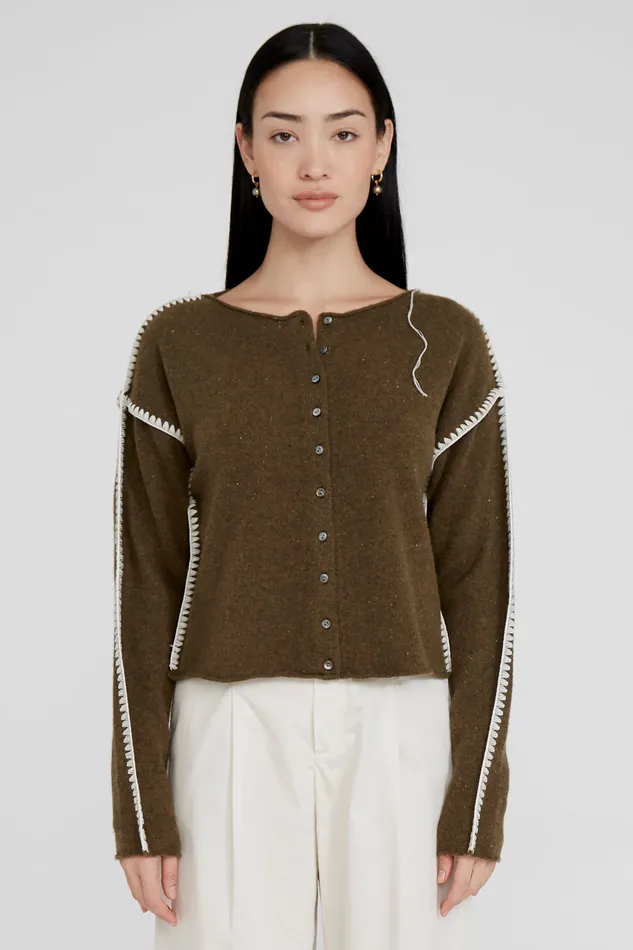 Chan Luu Knitwear Laure Cashmere Cardigan Lichen 8211 Women