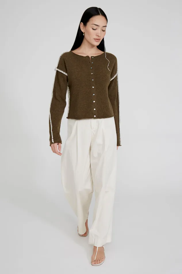 Chan Luu Knitwear Laure Cashmere Cardigan Lichen 8211 Women