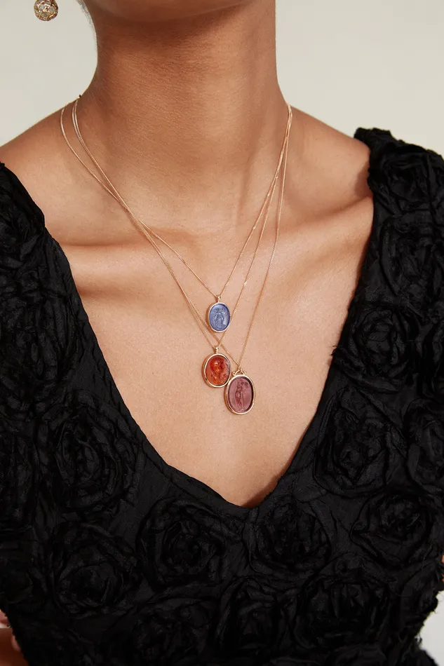Chan Luu Necklaces 14k Claudius Necklace Orange 8211 Women