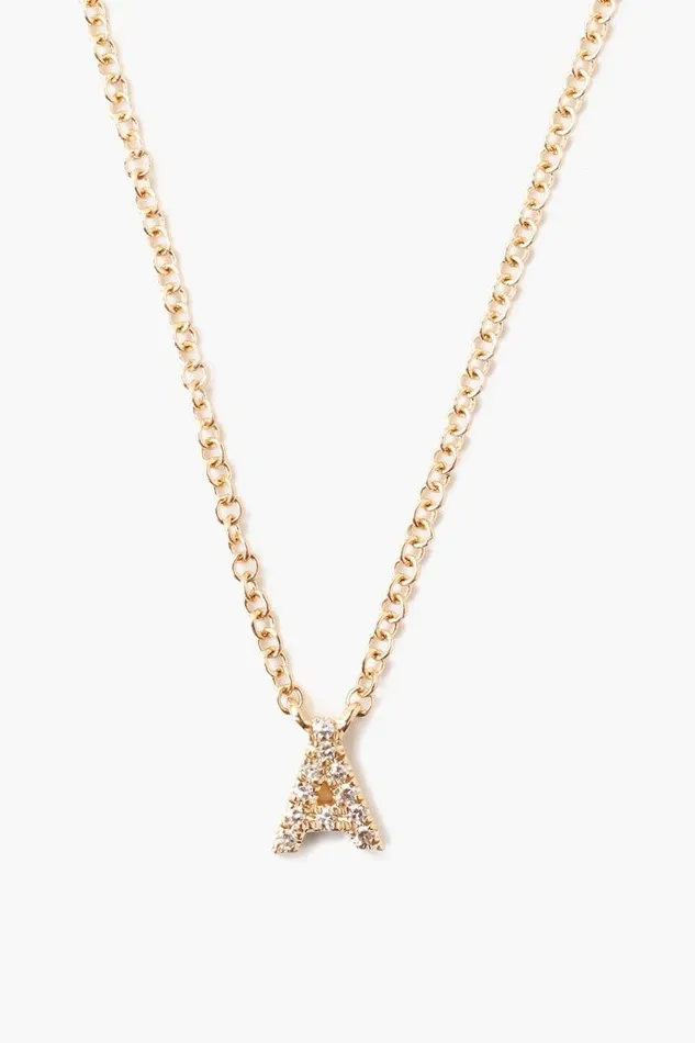 Chan Luu Necklaces 14k Gold And White Diamond Initial Necklace 8211 Women
