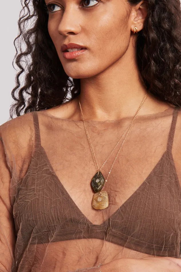 Chan Luu Necklaces 14k River Necklace Rutilated Quartz 8211 Women
