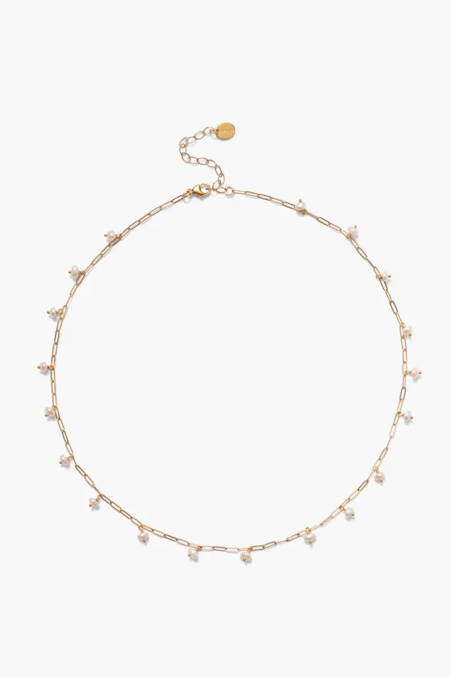 Chan Luu Necklaces Cayman Short Necklace White Pearl 8211 Women