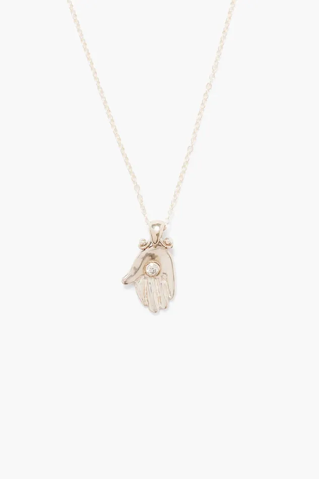 Chan Luu Necklaces Diamond Giving Hand Necklace Silver 8211 Women