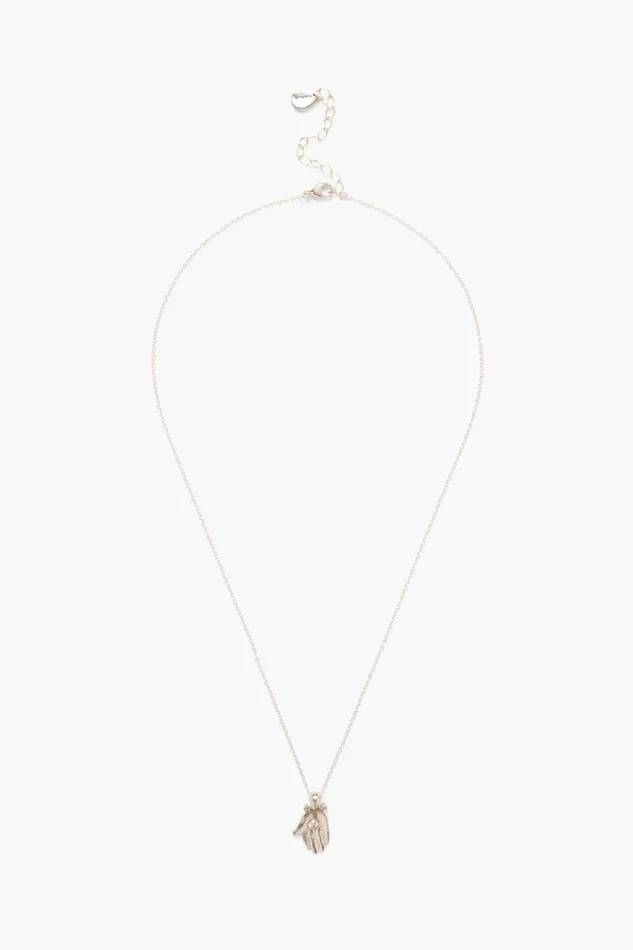 Chan Luu Necklaces Diamond Giving Hand Necklace Silver 8211 Women