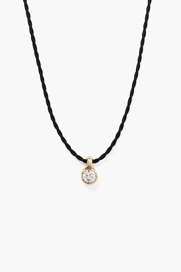 Chan Luu Necklaces Este Diamond Necklace Black 8211 Women