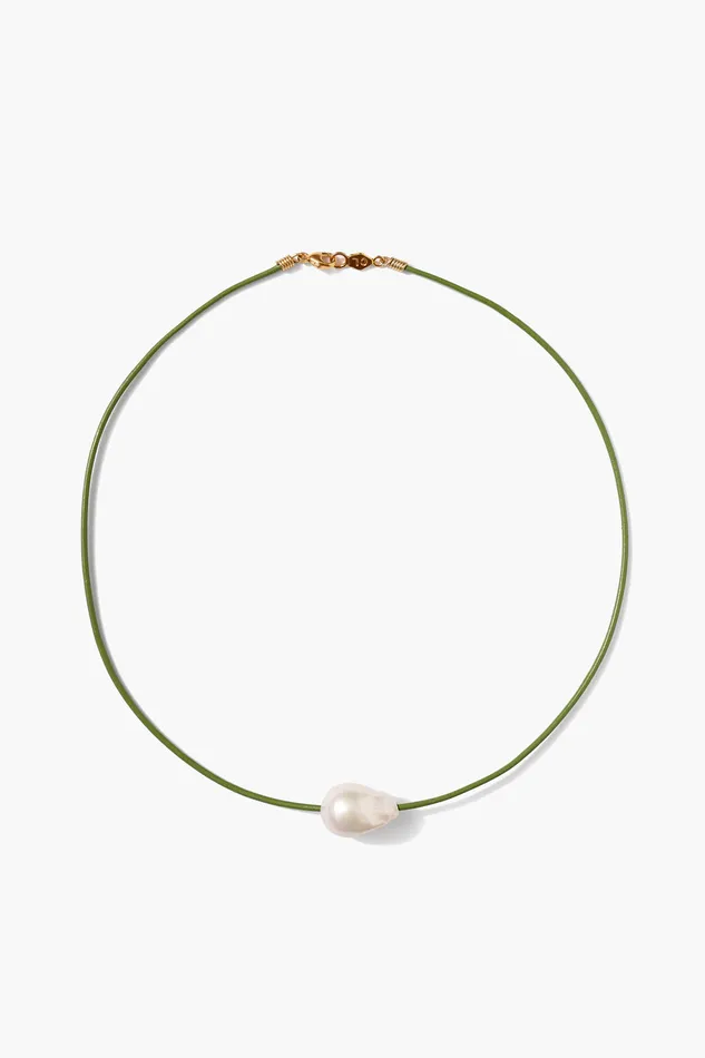 Chan Luu Necklaces Isla Pearl Necklace Green 8211 Women