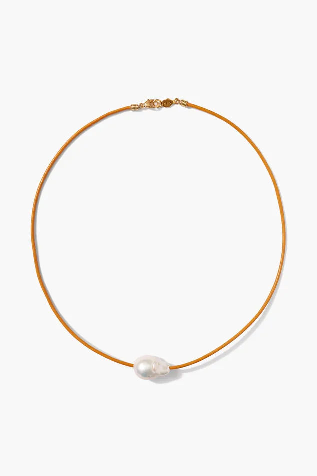 Chan Luu Necklaces Isla Pearl Necklace Marigold 8211 Women