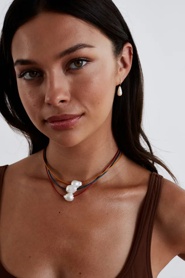 Chan Luu Necklaces Isla Pearl Necklace Marigold 8211 Women